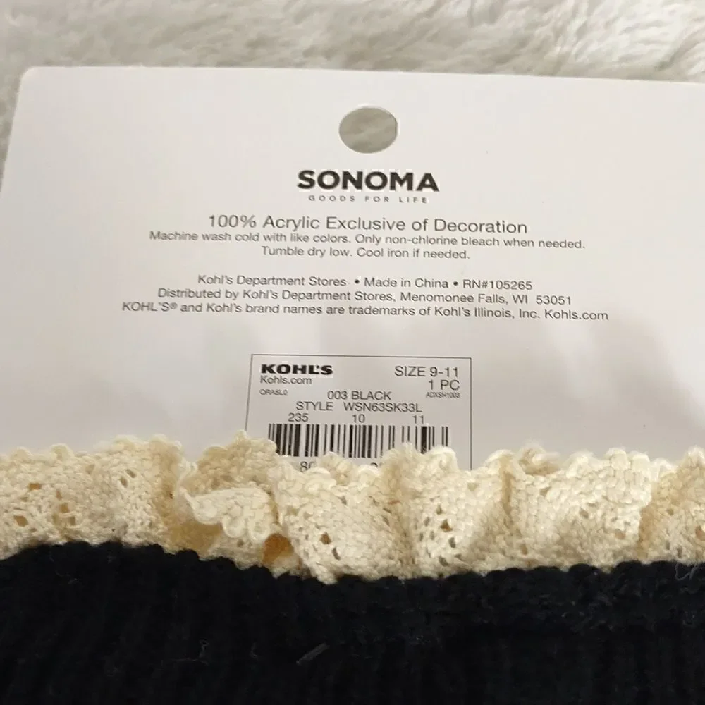 Sonoma Knit & Lace Boot Topper